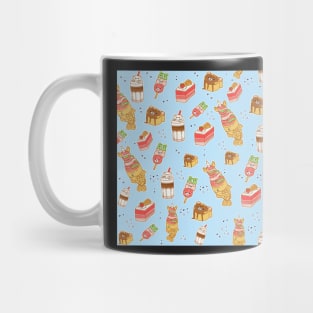 Kawaii Desserts on Light Blue Mug